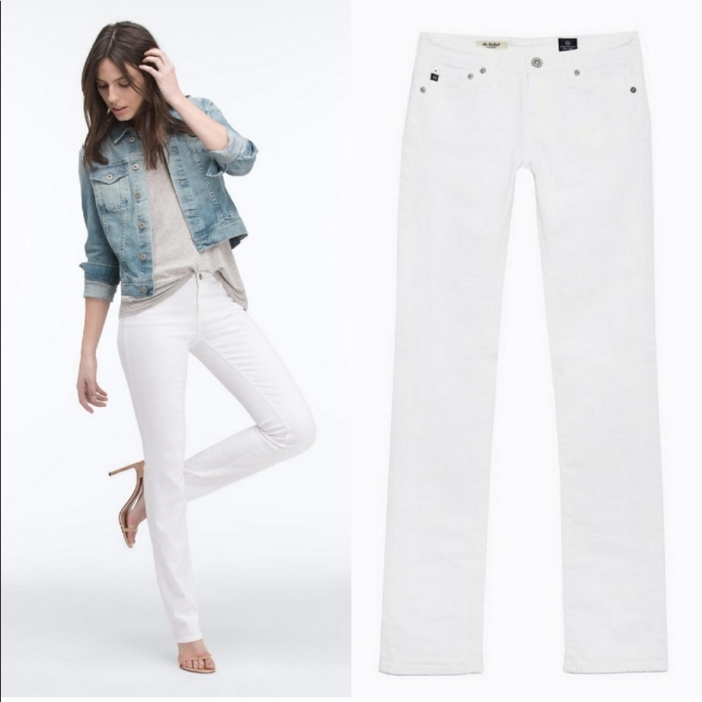 AG Adriano Goldschmied The Ballad Slim Boot Jeans Coastal Grandma White Size 29R